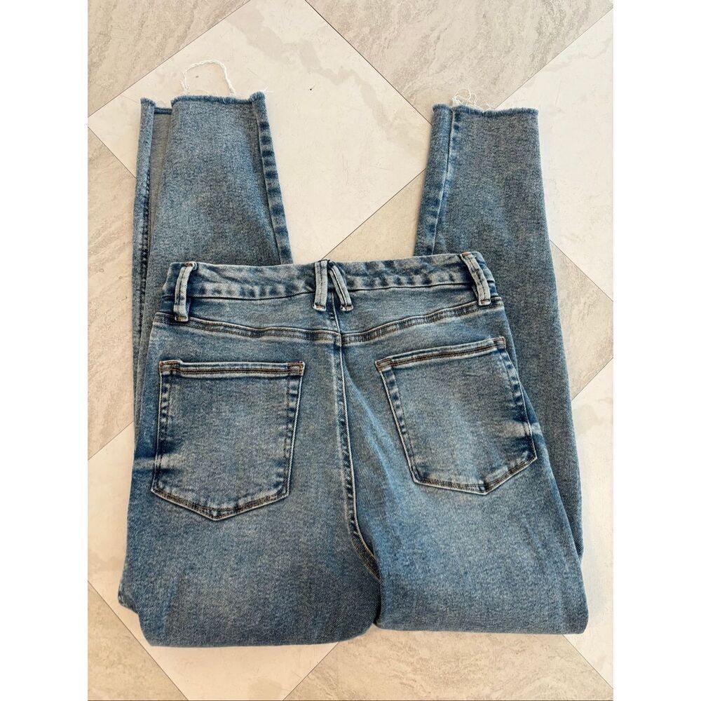 Good Curve Pieced Raw Hem High Waist Ankle Straight Leg Jeans Size 8 / 29 - Picture 8 of 9